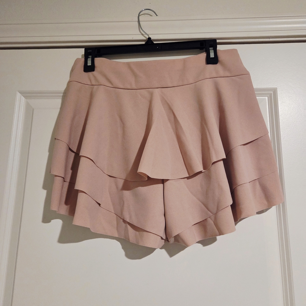 Shein Elegant Pink Layered Women's Shorts